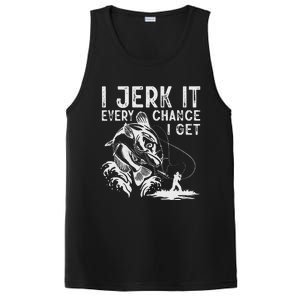 I Jerk It Every Chance I Get Fishing Angling Fisherman PosiCharge Competitor Tank