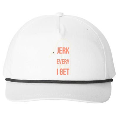 I Jerk It Every Chance I Get Snapback Five-Panel Rope Hat