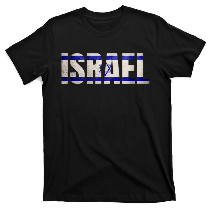 Israel Jewish Israeli Flag Star Of David Pride Vintage Retro T-Shirt