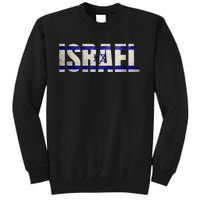 Israel Jewish Israeli Flag Star Of David Pride Vintage Retro Tall Sweatshirt