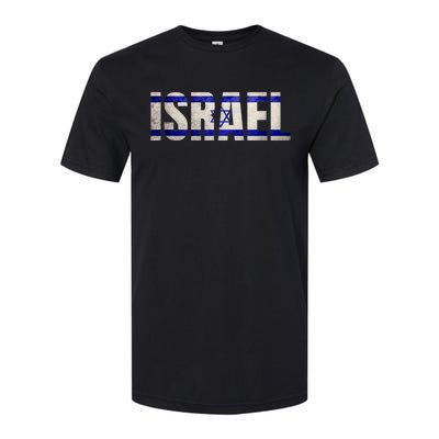 Israel Jewish Israeli Flag Star Of David Pride Vintage Retro Softstyle CVC T-Shirt