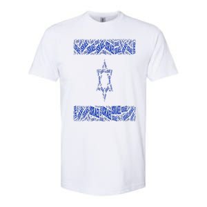 Israel Jewish Israeli Flag Star of David Pride Love Text Art Softstyle CVC T-Shirt