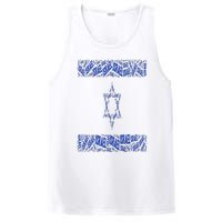 Israel Jewish Israeli Flag Star of David Pride Love Text Art PosiCharge Competitor Tank