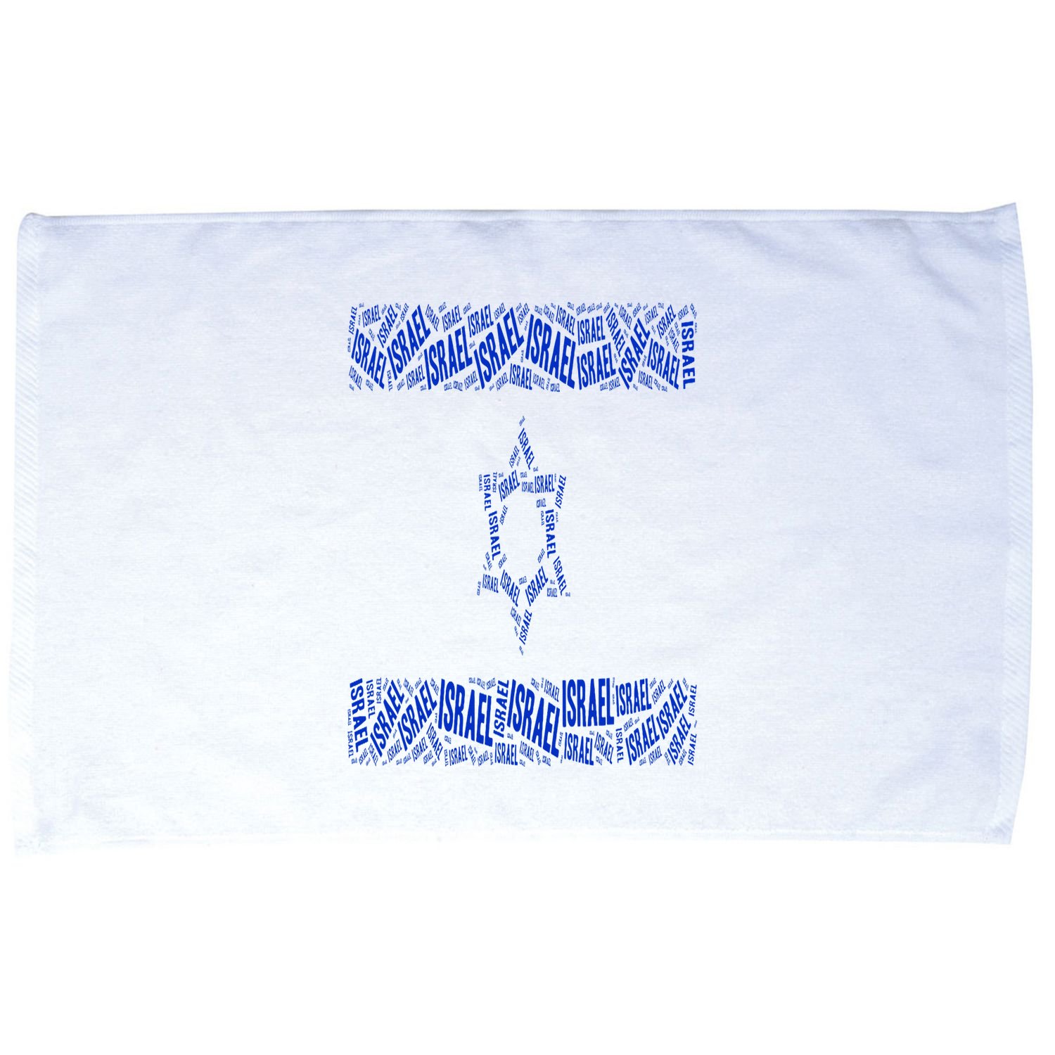 Israel Jewish Israeli Flag Star of David Pride Love Text Art Microfiber Hand Towel