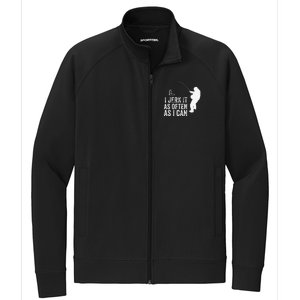 I Jerk It As Often As I Can Funny Humor Fishing Stretch Full-Zip Cadet Jacket