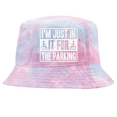 Im Just In It For The Parking Wheelchair Disability Tie-Dyed Bucket Hat