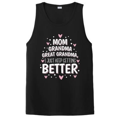 I Just Keep Getting Better Mom Grandma Great Grandma PosiCharge Competitor Tank