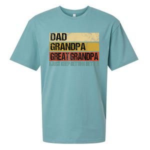 I Just Keep Getting Better Dad Grandpa Great Grandpa Sueded Cloud Jersey T-Shirt