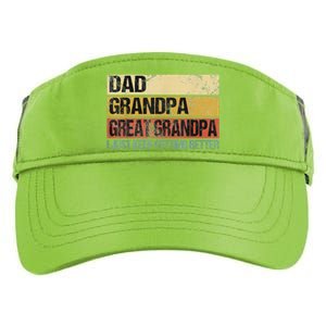 I Just Keep Getting Better Dad Grandpa Great Grandpa Adult Drive Performance Visor