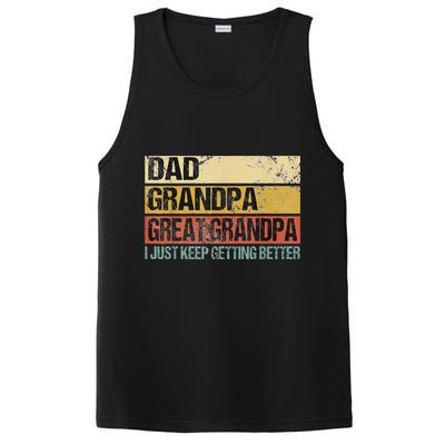 I Just Keep Getting Better Dad Grandpa Great Grandpa PosiCharge Competitor Tank