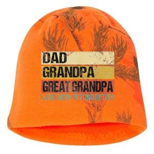 I Just Keep Getting Better Dad Grandpa Great Grandpa Kati - Camo Knit Beanie