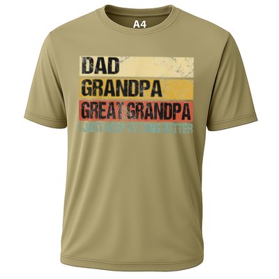 I Just Keep Getting Better Dad Grandpa Great Grandpa Performance Shirt