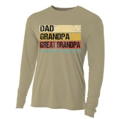 I Just Keep Getting Better Dad Grandpa Great Grandpa Cooling Performance Long Sleeve Crew