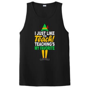 I Just Like To Teach Teachings My Favorite Teacher Christmas Gift PosiCharge Competitor Tank