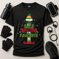 I Just Like To Smile Smiling's My Favorite Christmas Elf Performance Shirt