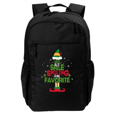 I Just Like To Smile Smiling's My Favorite Christmas Elf Backpack