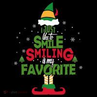 I Just Like To Smile Smiling's My Favorite Christmas Elf Premium T-Shirt