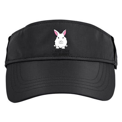 I Just Love My Bunny Cute Bunny Rabbit Owner Love Bunnies Gift Adult Drive Performance Visor