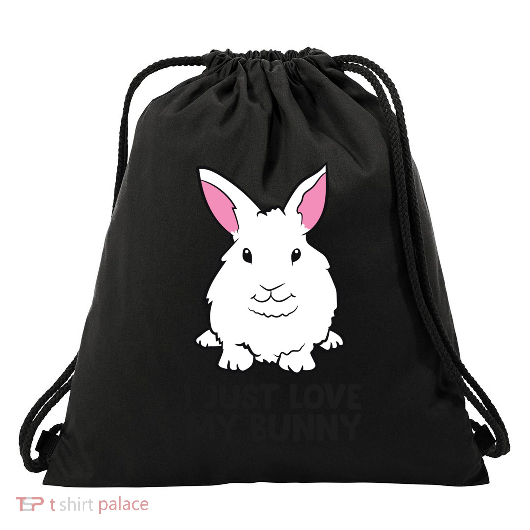 I Just Love My Bunny Cute Bunny Rabbit Owner Love Bunnies Gift Drawstring Bag