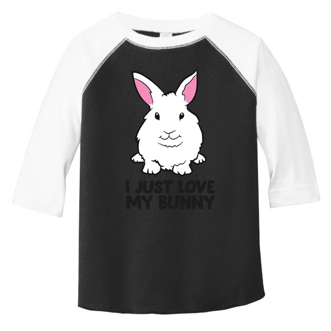 I Just Love My Bunny Cute Bunny Rabbit Owner Love Bunnies Gift Toddler Fine Jersey T-Shirt