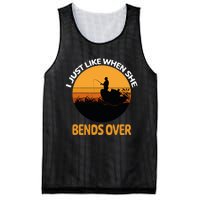 I Just Like When She Bends Over Funny Fisherman Fishing Rod Mesh Reversible Basketball Jersey Tank