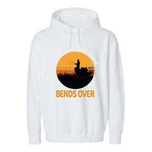 I Just Like When She Bends Over Funny Fisherman Fishing Rod Garment-Dyed Fleece Hoodie