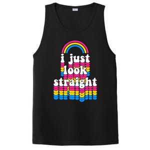 I Just Look Straight Pansexual Pride Flag Gift PosiCharge Competitor Tank