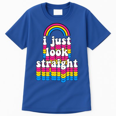 I Just Look Straight Pansexual Pride Flag Gift Tall T-Shirt
