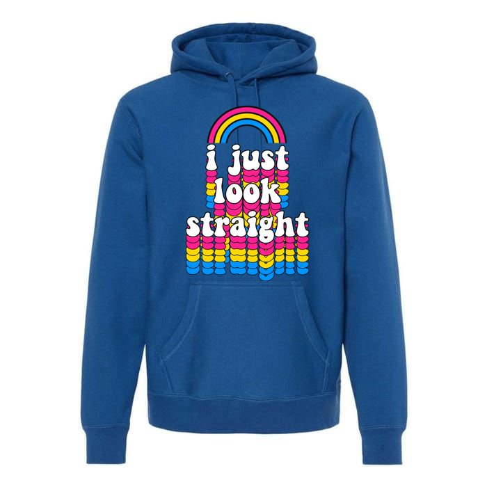 I Just Look Straight Pansexual Pride Flag Gift Premium Hoodie