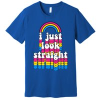 I Just Look Straight Pansexual Pride Flag Gift Premium T-Shirt