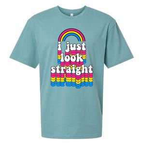 I Just Look Straight Pansexual Pride Flag Gift Sueded Cloud Jersey T-Shirt