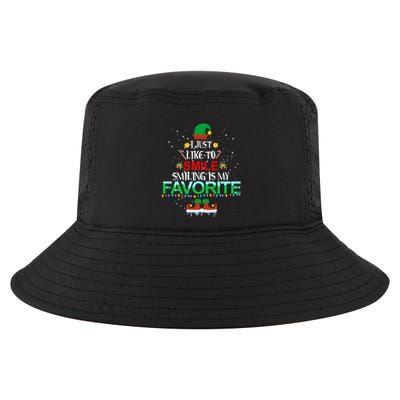 I Just Like To Smile Smiling Is My Favorite Elf Christmas Cool Gift Cool Comfort Performance Bucket Hat