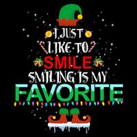 I Just Like To Smile Smiling Is My Favorite Elf Christmas Cool Gift Backpack