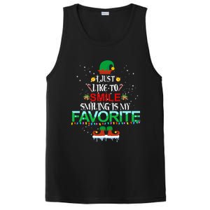 I Just Like To Smile Smiling Is My Favorite Elf Christmas Cool Gift PosiCharge Competitor Tank