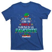 I Just Like To Smile Smiling Is My Favorite Elf Christmas Cool Gift T-Shirt