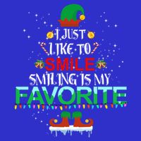 I Just Like To Smile Smiling Is My Favorite Elf Christmas Cool Gift Stripe Pom Pom Beanie