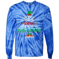 I Just Like To Smile Smiling Is My Favorite Elf Christmas Cool Gift Tie-Dye Long Sleeve Shirt