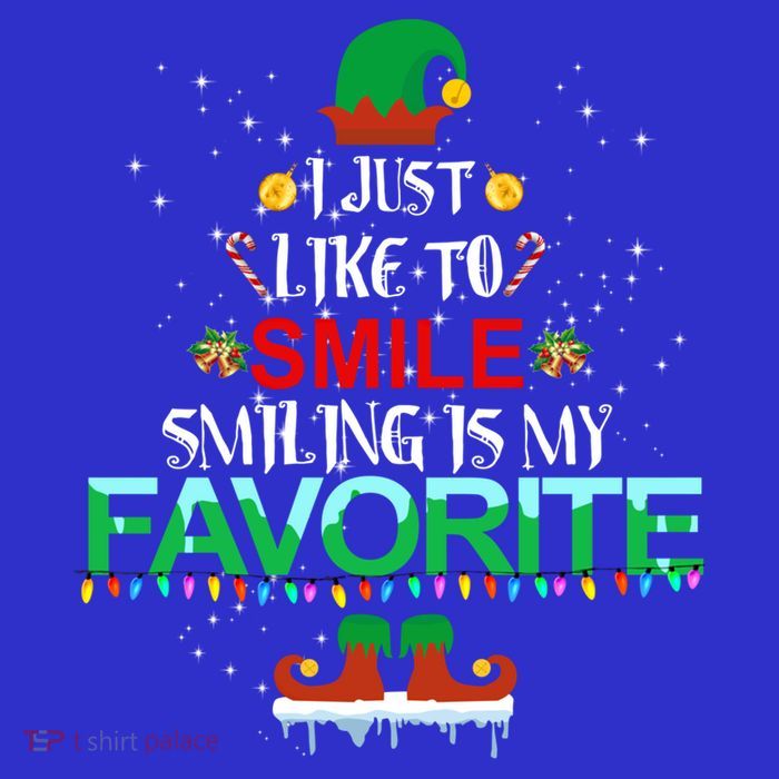 I Just Like To Smile Smiling Is My Favorite Elf Christmas Cool Gift Tank Top