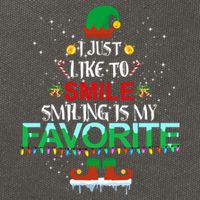 I Just Like To Smile Smiling Is My Favorite Elf Christmas Cool Gift Cotton Canvas Backpack