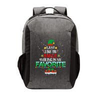 I Just Like To Smile Smiling Is My Favorite Elf Christmas Cool Gift Vector Backpack