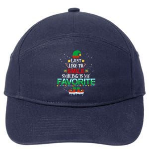 I Just Like To Smile Smiling Is My Favorite Elf Christmas Cool Gift 7-Panel Snapback Hat