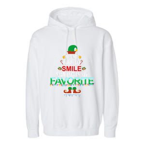 I Just Like To Smile Smiling Is My Favorite Elf Christmas Cool Gift Garment-Dyed Fleece Hoodie