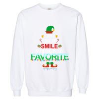I Just Like To Smile Smiling Is My Favorite Elf Christmas Cool Gift Garment-Dyed Sweatshirt