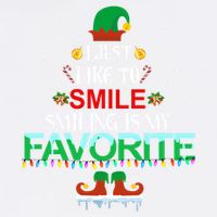 I Just Like To Smile Smiling Is My Favorite Elf Christmas Cool Gift Garment-Dyed Sweatshirt