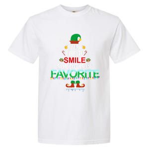 I Just Like To Smile Smiling Is My Favorite Elf Christmas Cool Gift Garment-Dyed Heavyweight T-Shirt