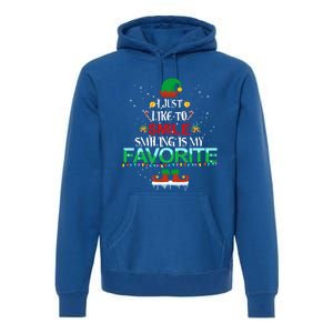 I Just Like To Smile Smiling Is My Favorite Elf Christmas Gift Premium Hoodie