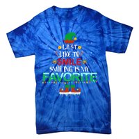 I Just Like To Smile Smiling Is My Favorite Elf Christmas Gift Tie-Dye T-Shirt