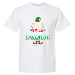 I Just Like To Smile Smiling Is My Favorite Elf Christmas Gift Garment-Dyed Heavyweight T-Shirt