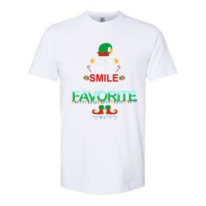 I Just Like To Smile Smiling Is My Favorite Elf Christmas Gift Softstyle CVC T-Shirt