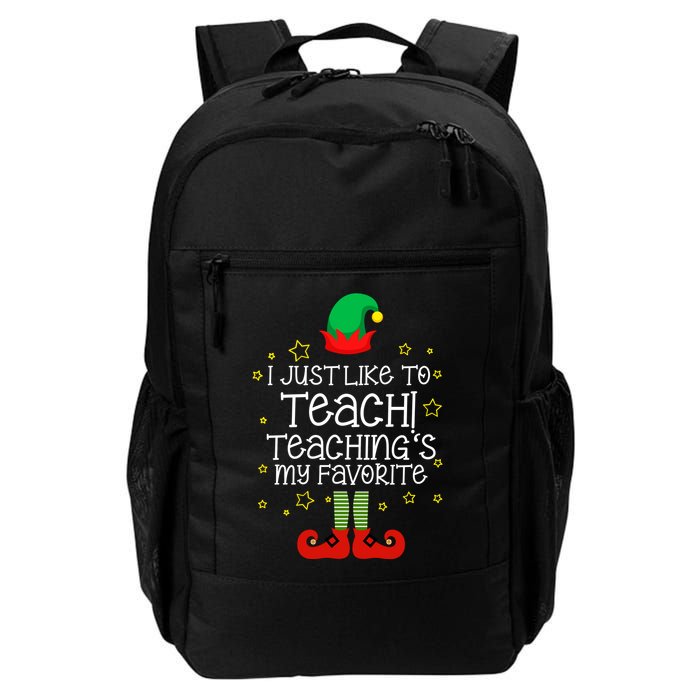 I Just Like To Teach, Teaching's My Favorite Elves Christmas Backpack